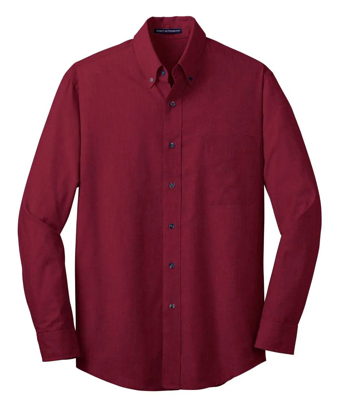 Port Authority S640 Crosshatch Easy Care Shirt - Red Oxide