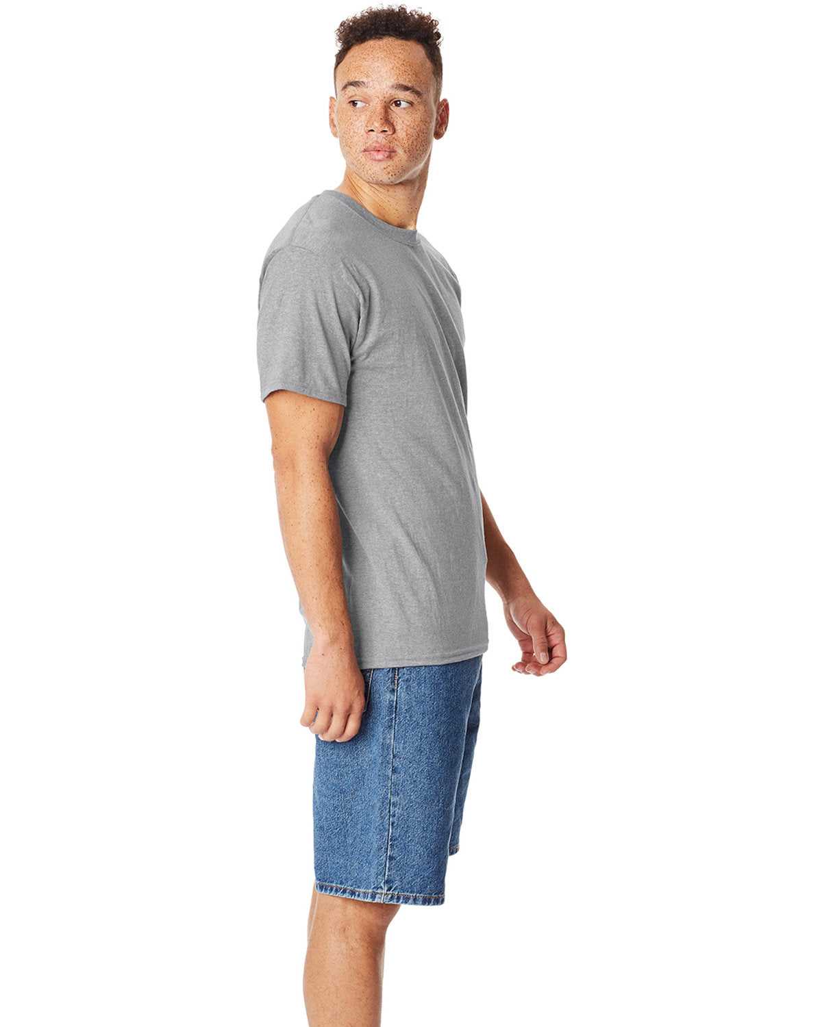 Hanes 518T Beefy-T Tall Short Sleeve T-Shirt - Ash - HIT a Double - 2