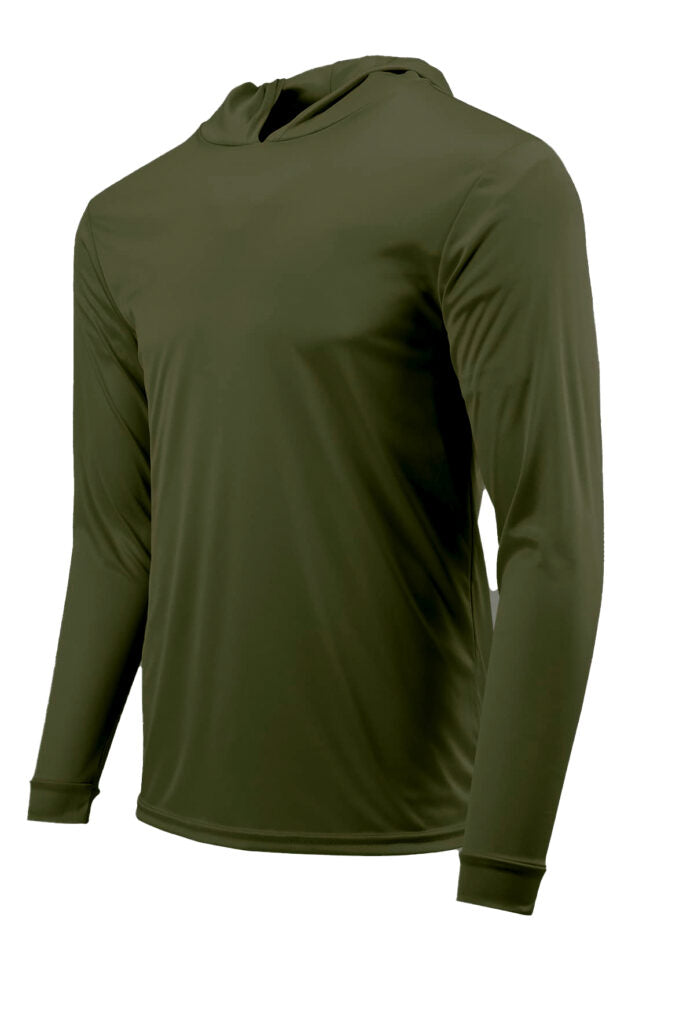 Paragon 220 Bahama Performance Hooded Long Sleeve T-Shirt - Olive Green