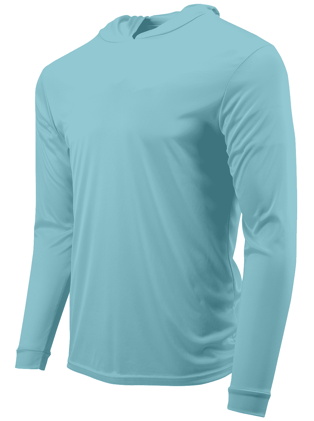 Paragon 220 Adult Long Sleeve Performance Hood - Aqua Blue - HIT a Double - 1