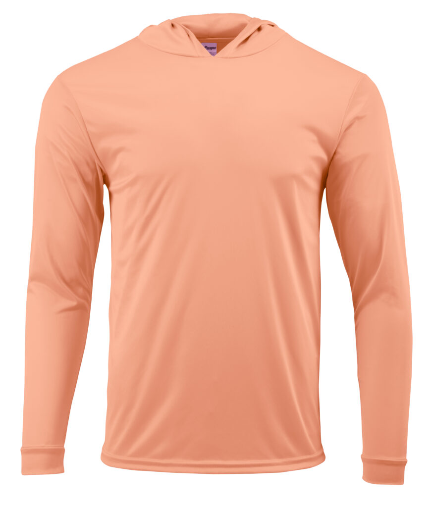 Paragon 220 Bahama Performance Hooded Long Sleeve T-Shirt - Coral
