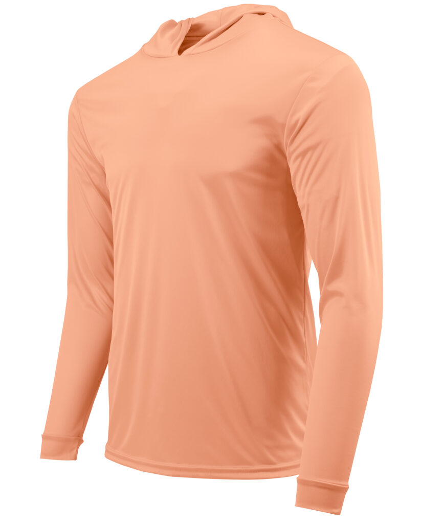 Paragon 220 Bahama Performance Hooded Long Sleeve T-Shirt - Coral