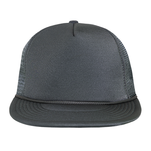 Decky 223 5 Panel High Profile Structured Foam Trucker - Charcoal