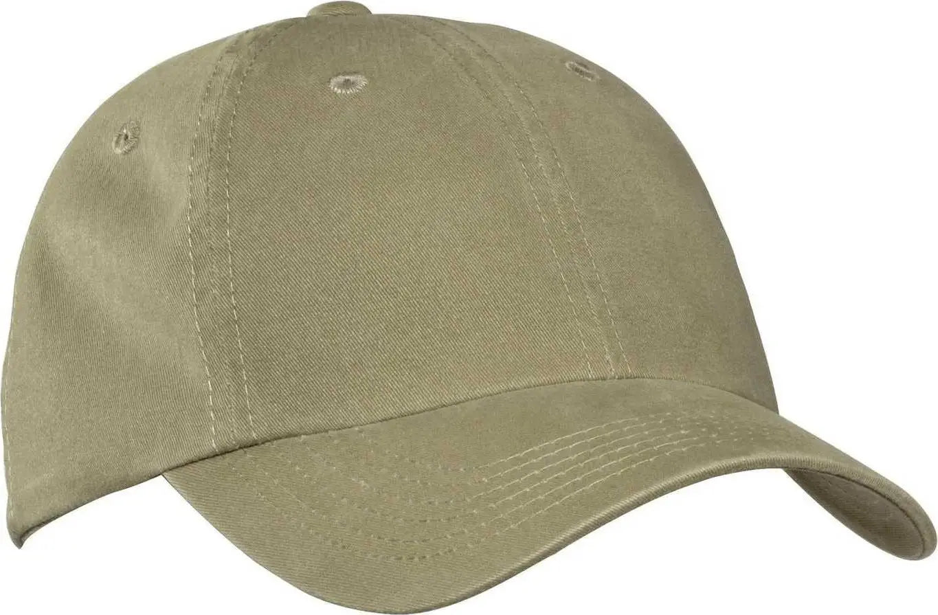 Port Authority Pwu Garment-washed Cap - Khaki - one Size Fits Most