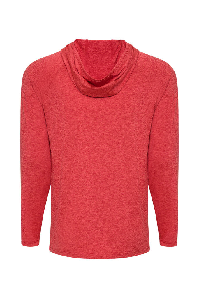 Paragon 249 Highlands Long Sleeve Hooded Tee - Crimson