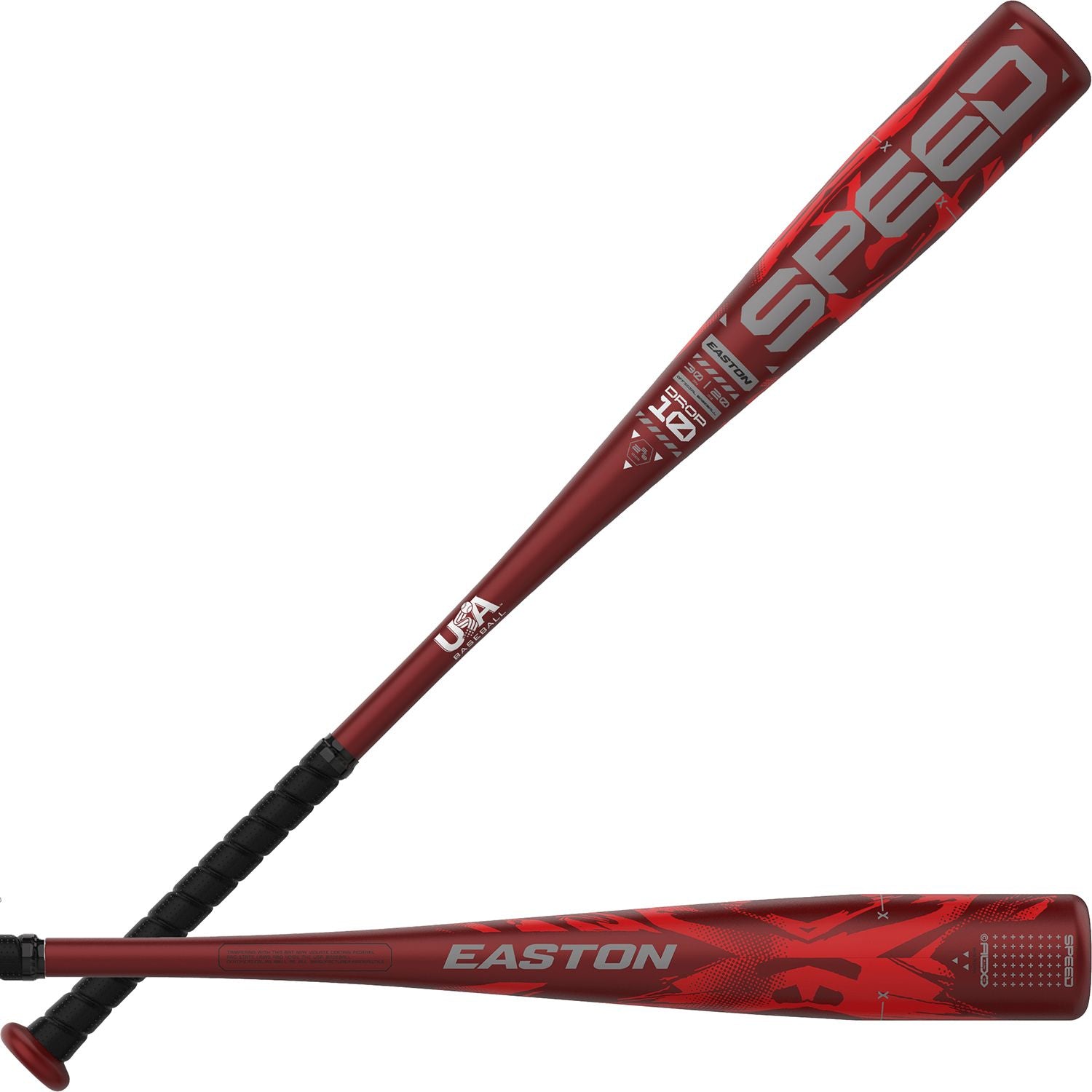 Easton 2025 Speed (-10) USA Approved Bat EUS5SPD10 - Maroon Red - HIT a Double - 1