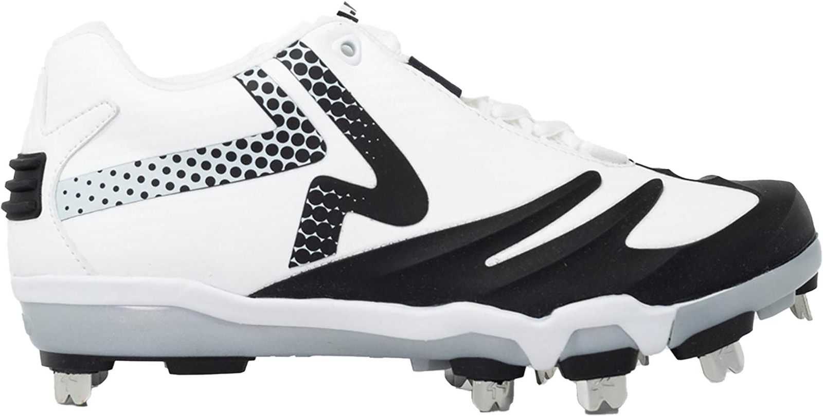 Rip-it Ringor Pro Swiftstep Women’s Metal Softball Cleats - White Black