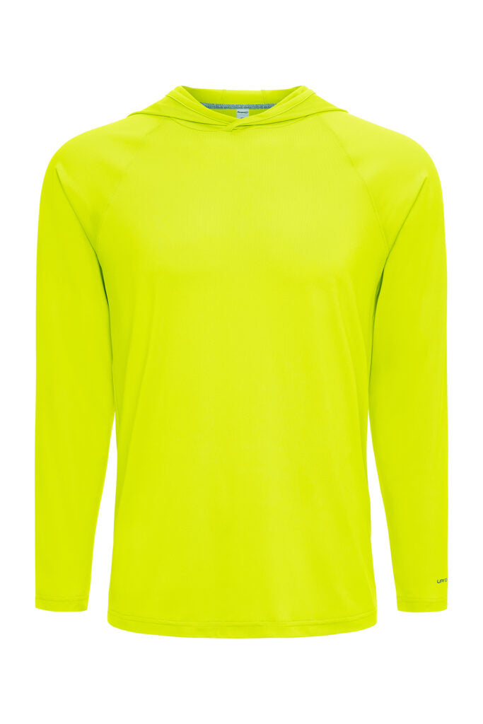 Paragon 254 Siesta Long Sleeve Hooded Tee - Safety Green