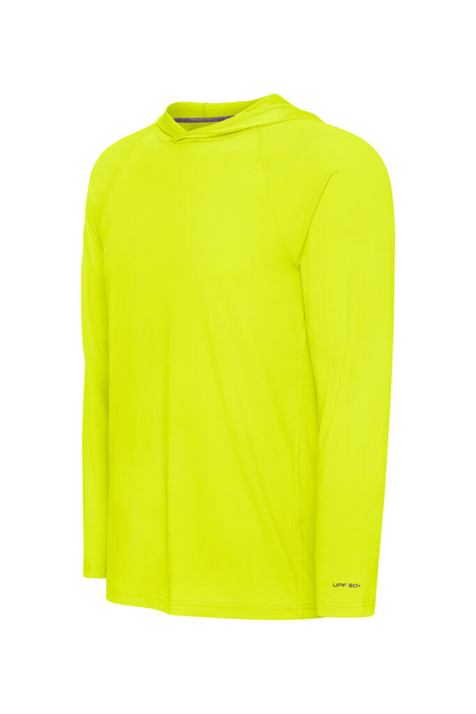 Paragon 254 Siesta Long Sleeve Hooded Tee - Safety Green