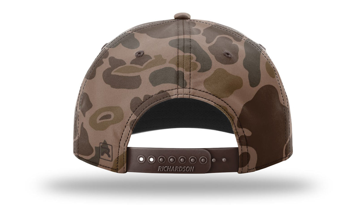 Richardson 258P Printed 5 Panel Classic Rope Cap - Camo-Brown