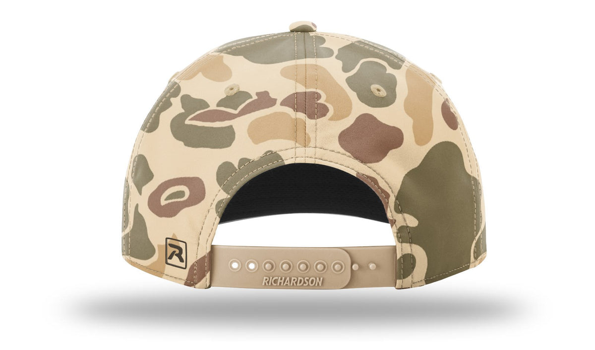 Richardson 258P Printed 5 Panel Classic Rope Cap - Camo-Brown