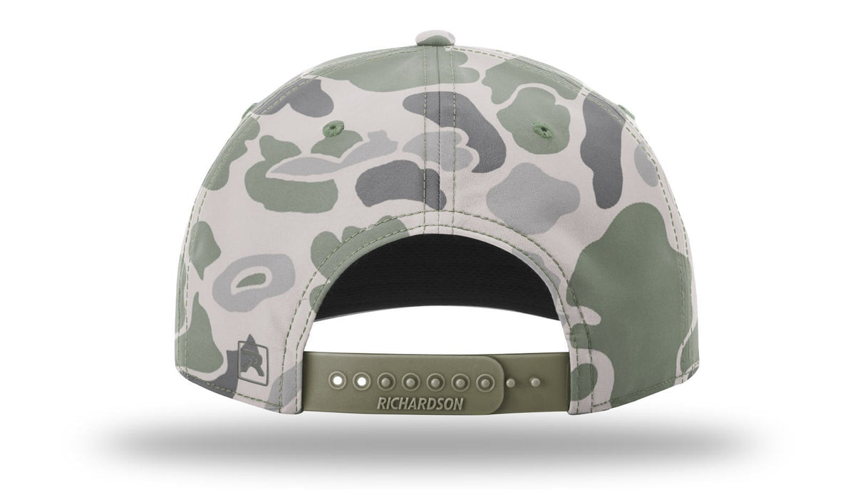 Richardson 258P Printed 5 Panel Classic Rope Cap - Camo-Green