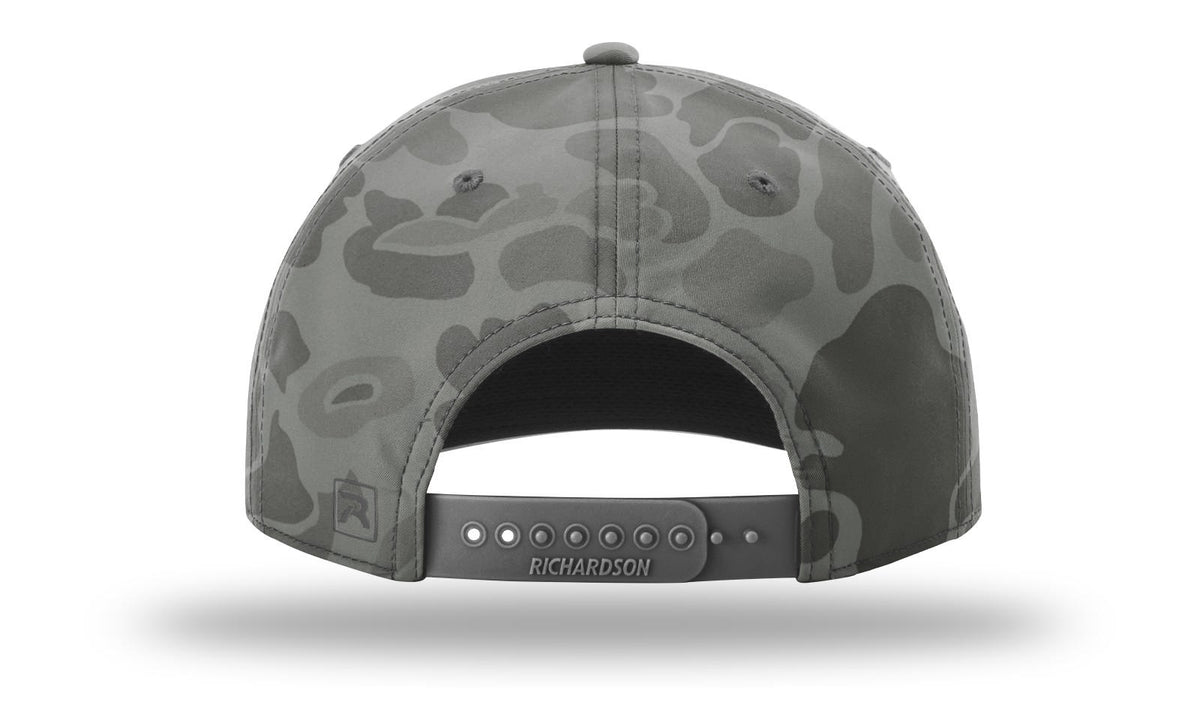 Richardson 258P Printed 5 Panel Classic Rope Cap - Camo-Gray