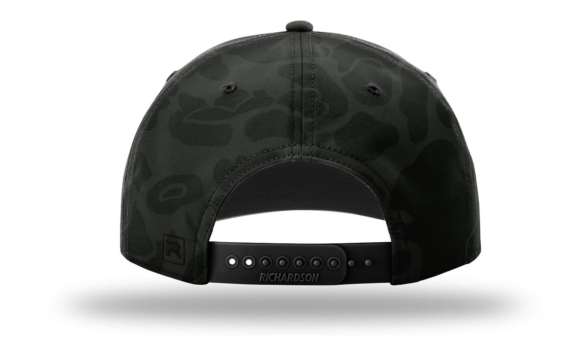 Richardson 258P Printed 5 Panel Classic Rope Cap - Camo-Black