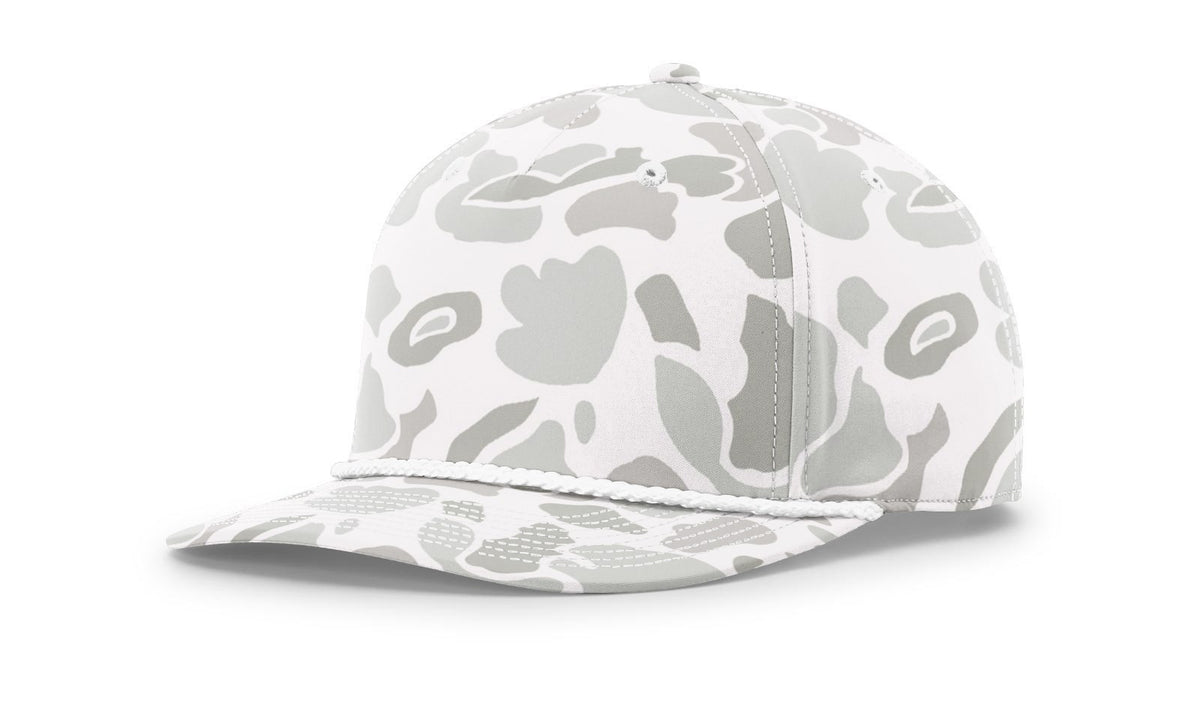 Richardson 258P Printed 5 Panel Classic Rope Cap - Camo-White