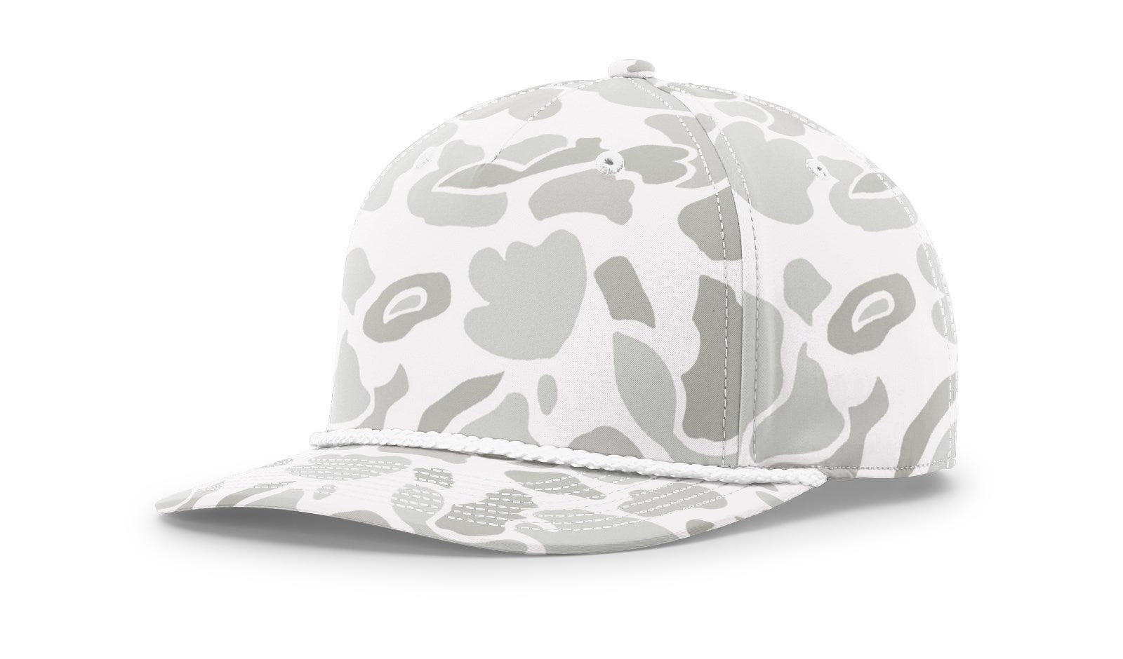 Richardson 258P Printed 5 Panel Classic Rope Cap - Camo-White