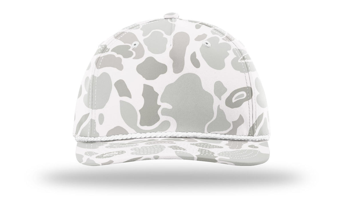 Richardson 258P Printed 5 Panel Classic Rope Cap - Camo-White