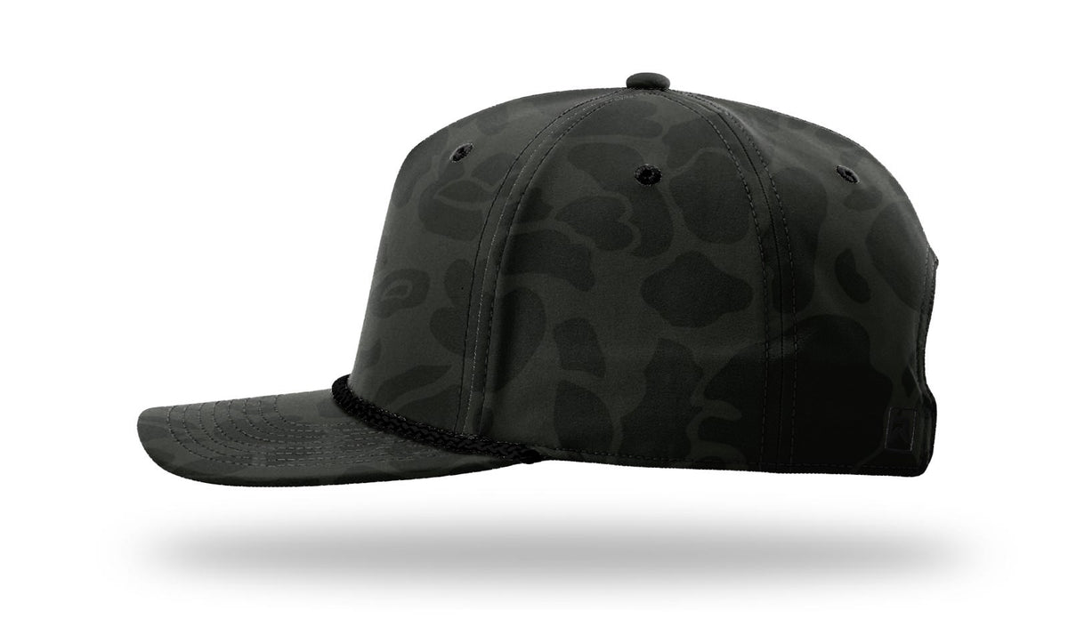 Richardson 258P Printed 5 Panel Classic Rope Cap - Camo-Black
