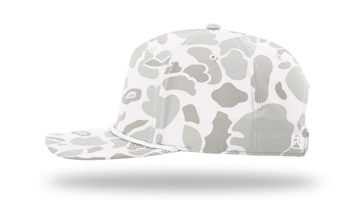 Richardson 258P Printed 5 Panel Classic Rope Cap - Camo-White
