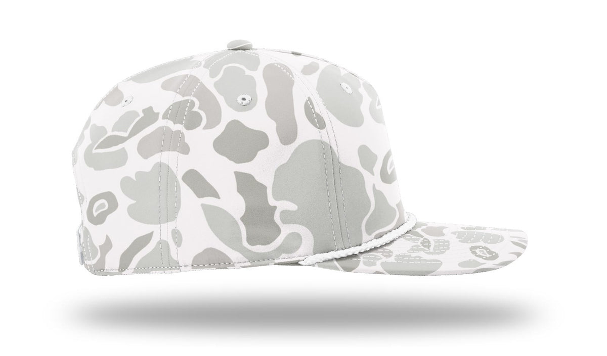 Richardson 258P Printed 5 Panel Classic Rope Cap - Camo-White