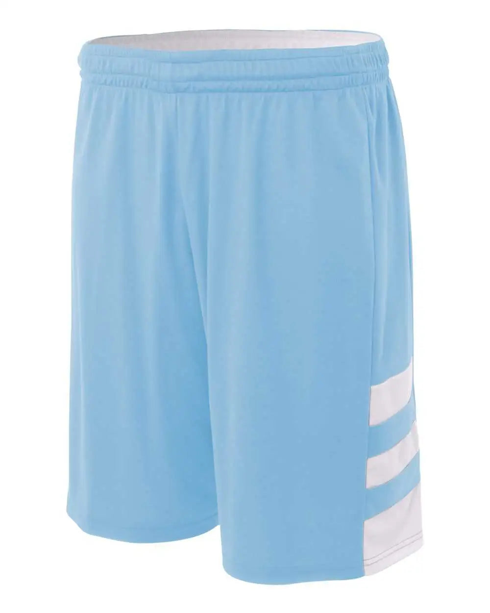A4 N5334 10’’ Reversible Speedway Short - Light Blue White