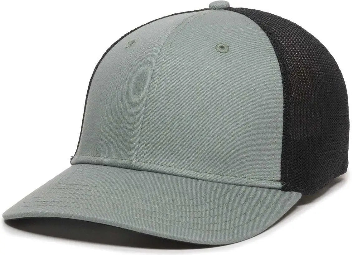 Oc Sports Rgr-360m Adjustable Mesh Back Cap - Sage Black - Gray / 6 7/8’’ - 7 1/2’’