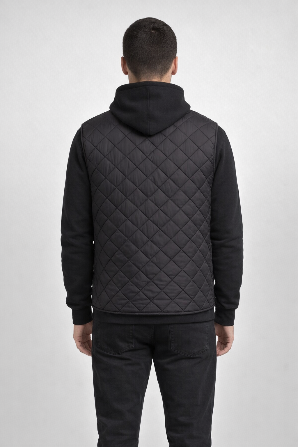 Black WEATHERPROOF VINTAGE DIAMOND QUILT VEST