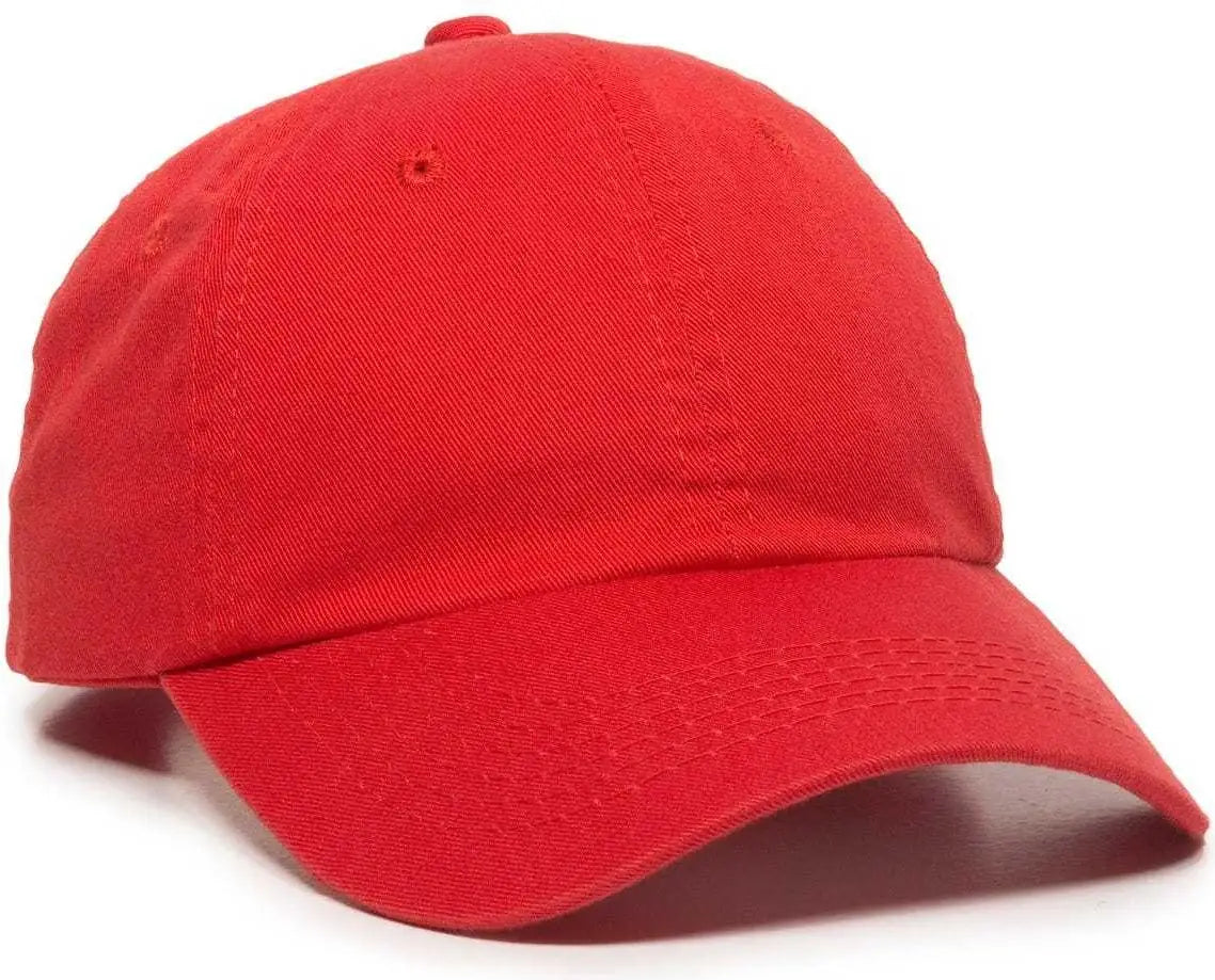 Oc Sports Gwt-116 Adj. Garment Wash Cotton Baseball Cap - Red - 6 7/8’’ - 7 1/2’’
