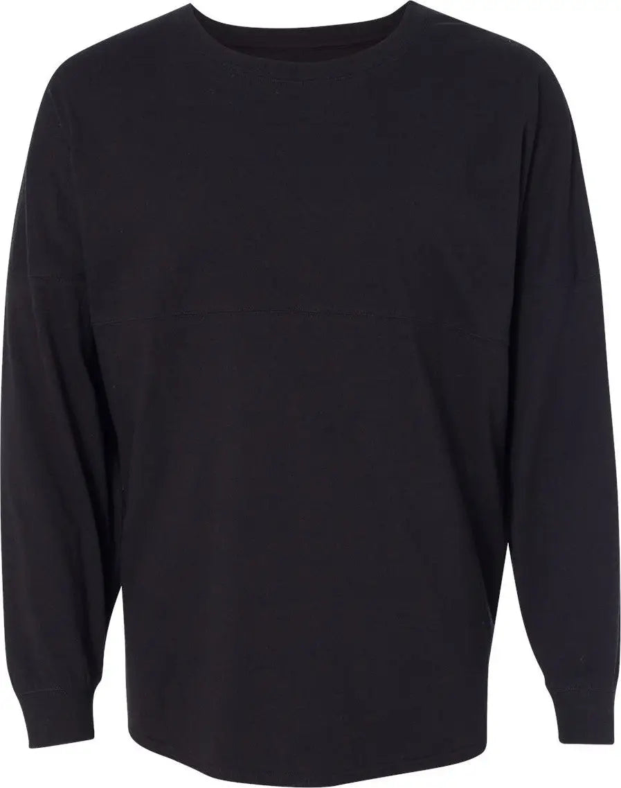 J. America 8229 Game Day Jersey Long Sleeve T-shirt - Black - Xs