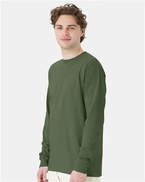 Comfortwash by Hanes Gdh200 Garment-dyed Long Sleeve T-shirt - Moss