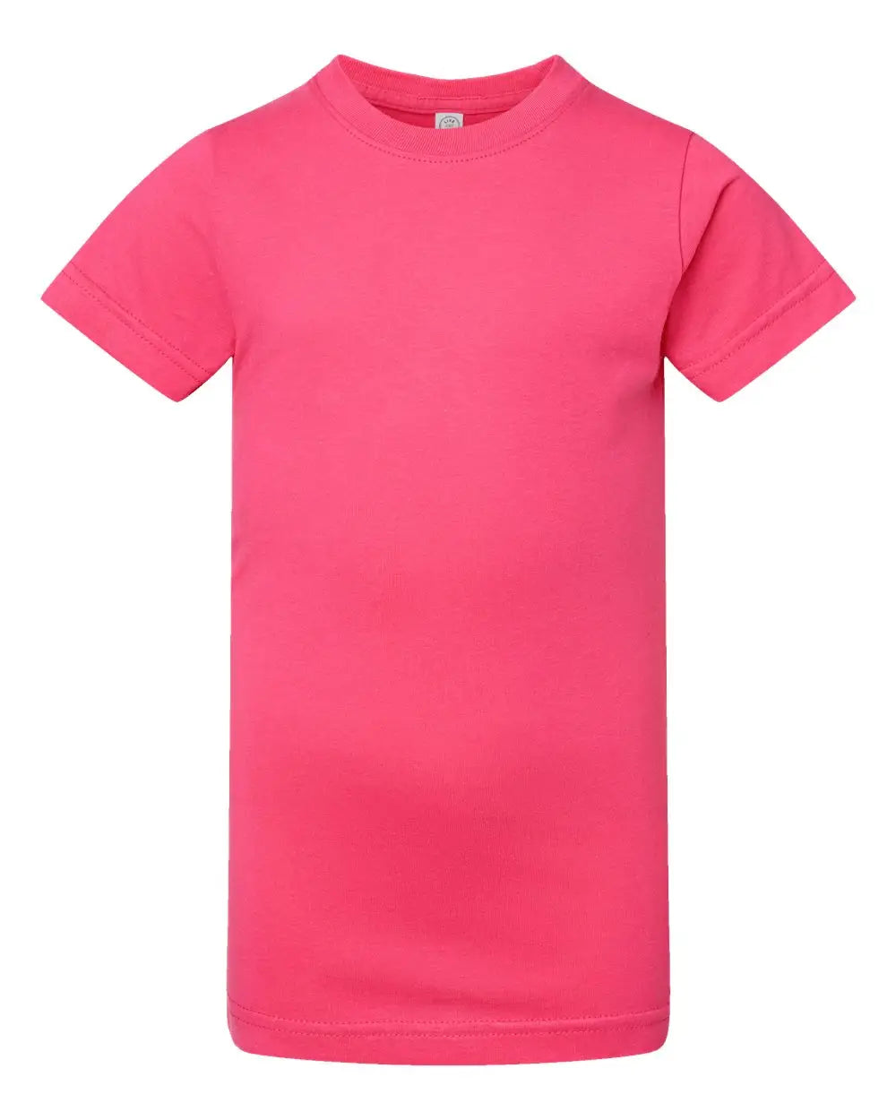 Lat 2616 Girls’ Fine Jersey Tee - Hot Pink - Xs