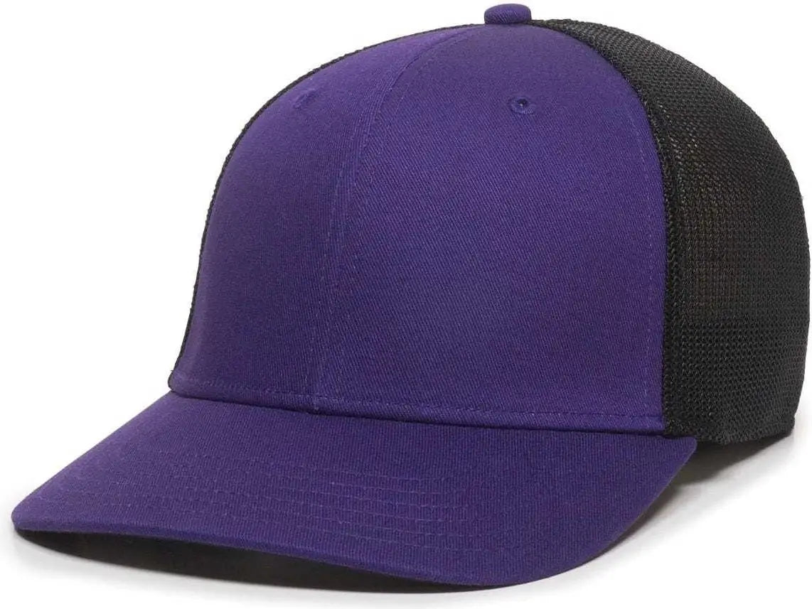 Oc Sports Rgr-360m Adjustable Mesh Back Cap - Purple Black - 6 7/8’’ - 7 1/2’’