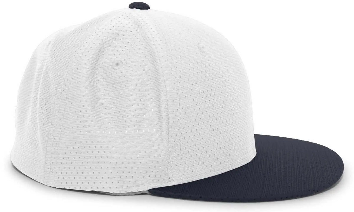 Pacific Headwear Es818 Air Jersey Performance Flexfit Cap - White Navy