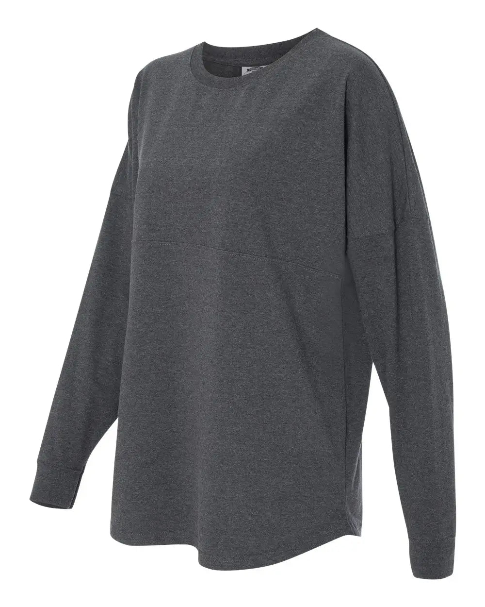 J. America 8229 Game Day Jersey Long Sleeve T-shirt - Charcoal Heather - Dark Gray / Xs