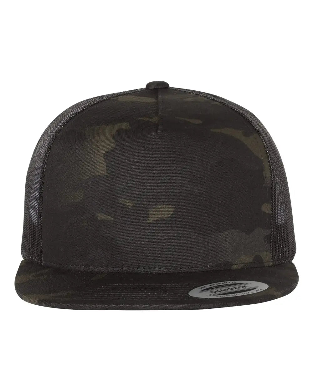 Yp Classics 6006 Five-panel Classic Trucker Cap - Multicam Black - one Size Fits Most