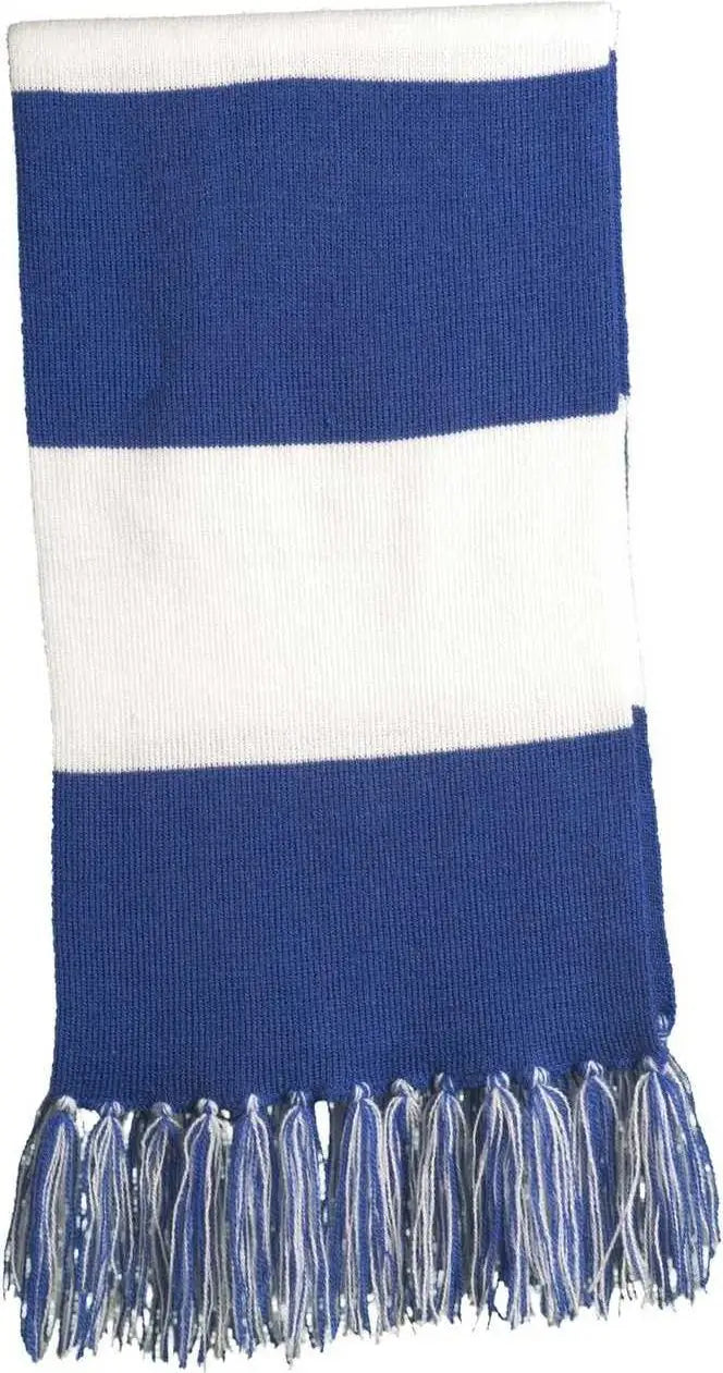 Sport-tek Sta02 Spectator Scarf - True Royal White - one Size Fits Most