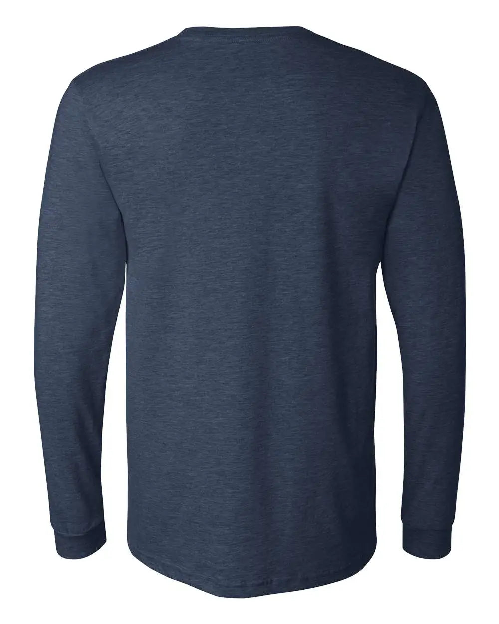 Bella + Canvas 3501cvc Heather Cvc Long Sleeve Tee - Navy - Xs