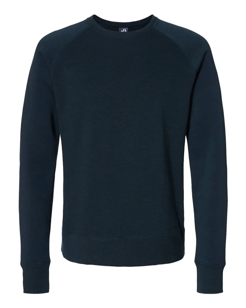 J. America 8707a Ripple Fleece Raglan Crewneck Sweatshirt - 8707 - Navy - Adult s