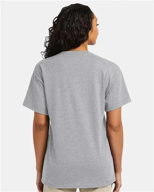 Hanes 5290p Essential-t Pocket T-shirt - Light Steel