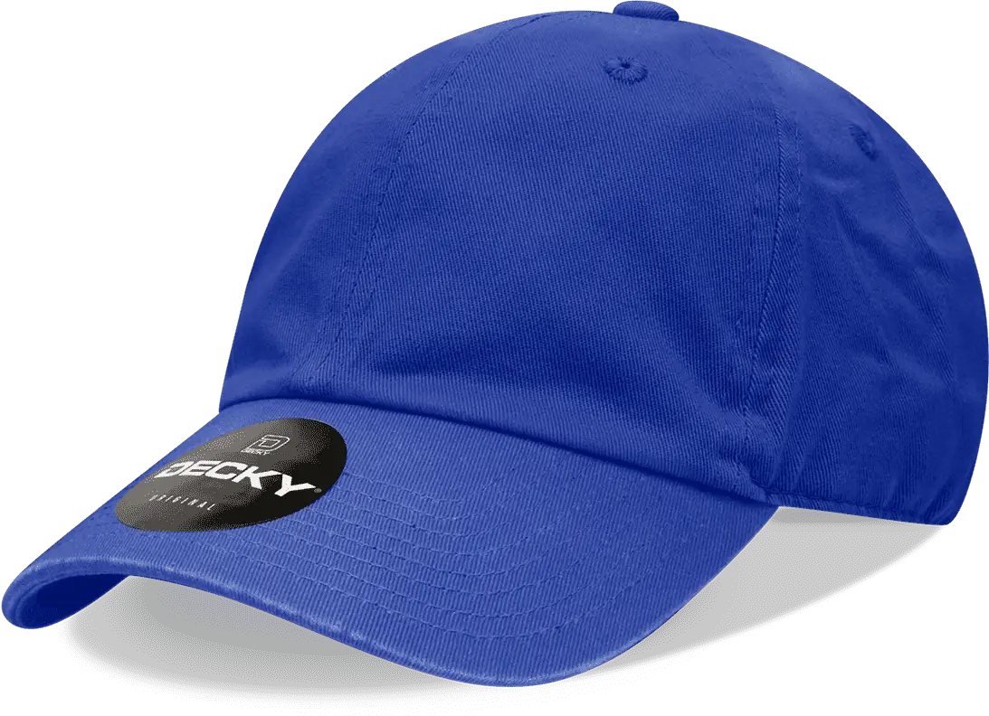 Decky 7005 Kids Relaxed Washed Cotton Cap - Royal - one Size Fits Most