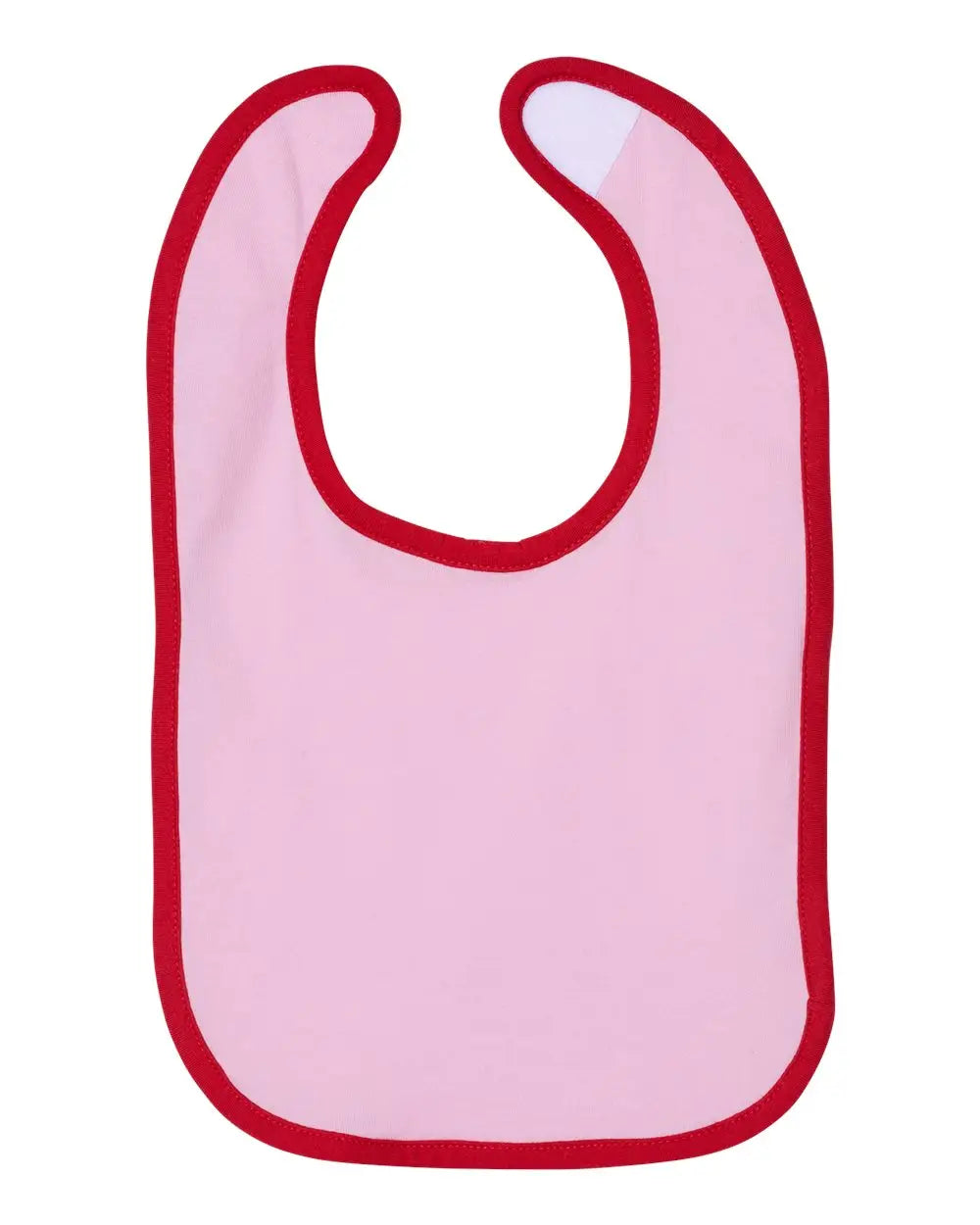 Rabbit Skins 1004 Infant Contrast Trim Premium Jersey Bib - Pink Red - Pink/ / one Size Fits Most