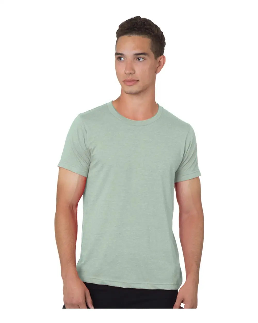Bayside 9510b 50/50 Fine Jersey T-shirt - 9510 - Heather Sage - Adult Xs