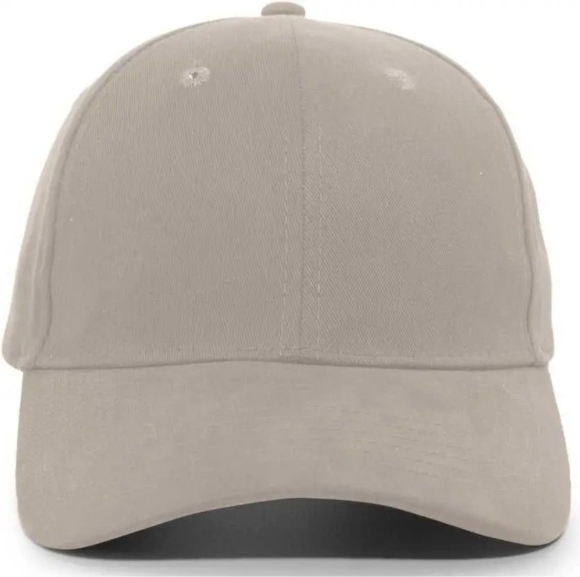 Pacific Headwear 101c Brushed Cotton Hook-and-loop Cap - Khaki - 7’’ - 7 7/8’’