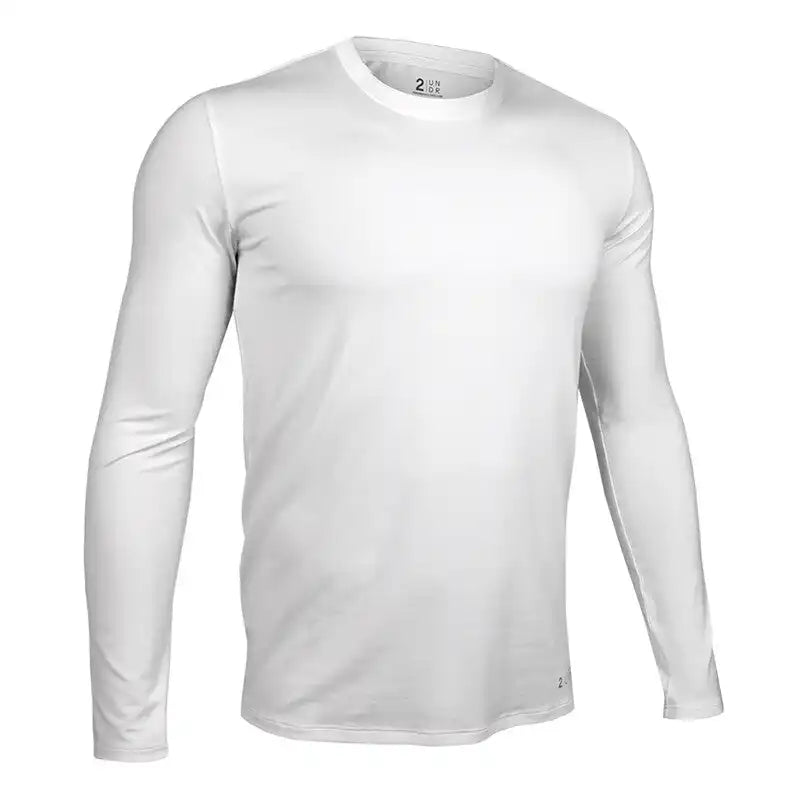 2undr Long Sleeve Crew Tee White
