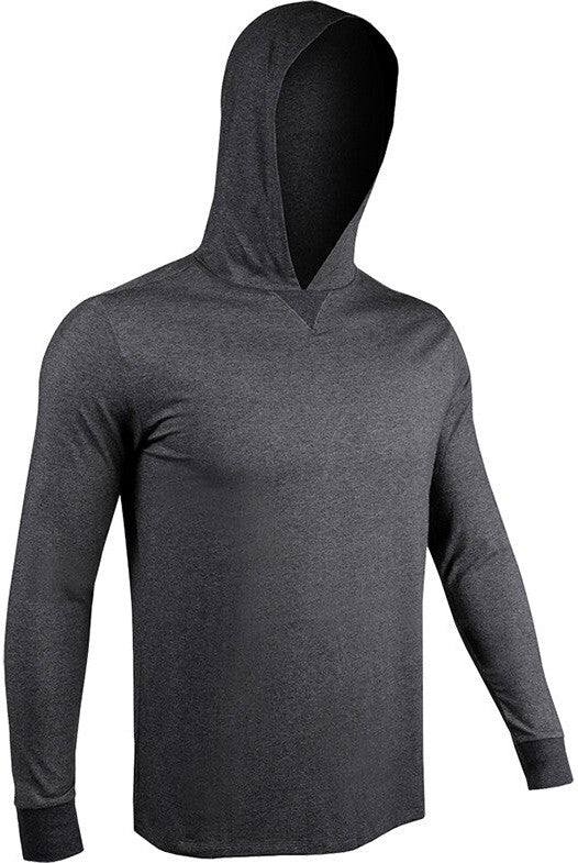2undr Long Sleeve Hooded Tee (charcoal) - Gray