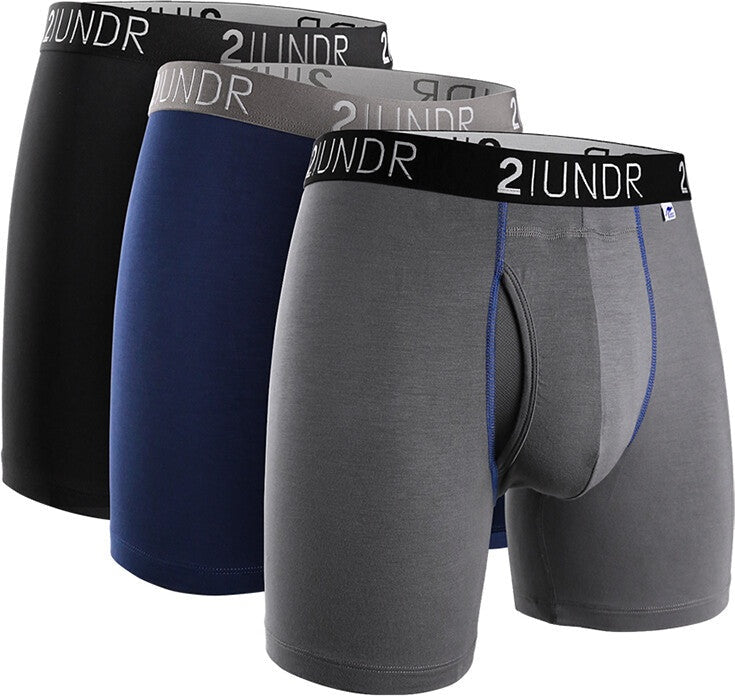 2undr Swing Shift Boxer Brief 3-pack - Gray Black Navy