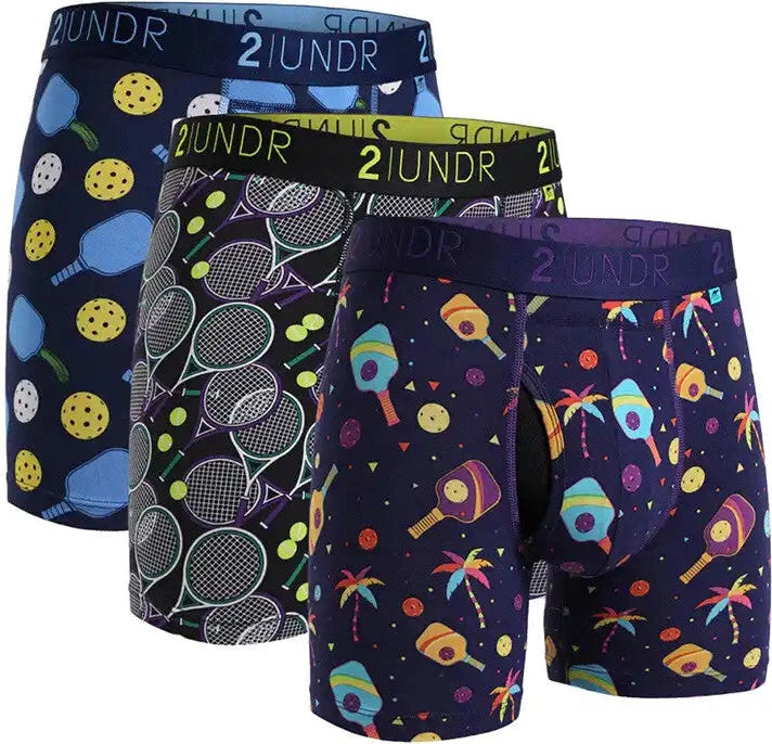 2undr Swing Shift Boxer Brief 3 Pack P.balls/deuce/p.paradise Pickled Balls Deuce Pickle Paradise