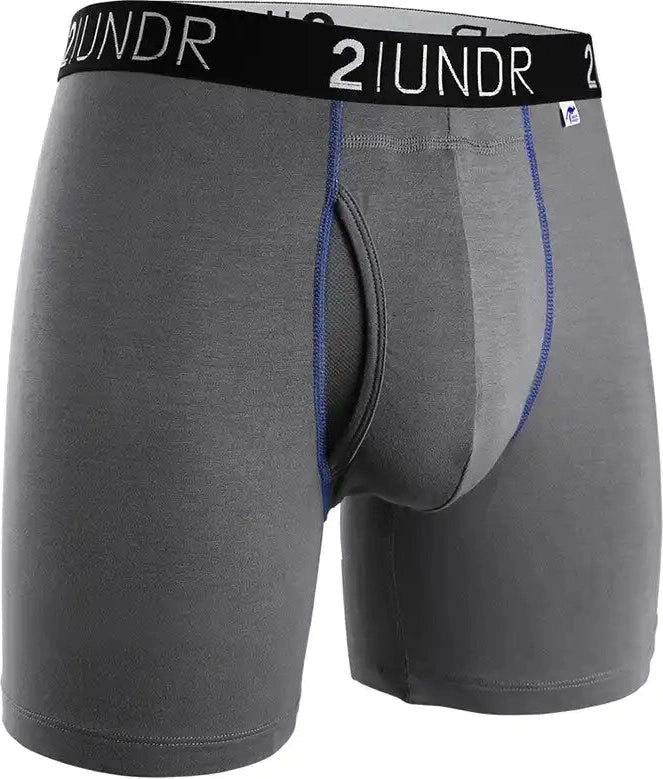 2undr Swing Shift Boxer Brief Gray Blue