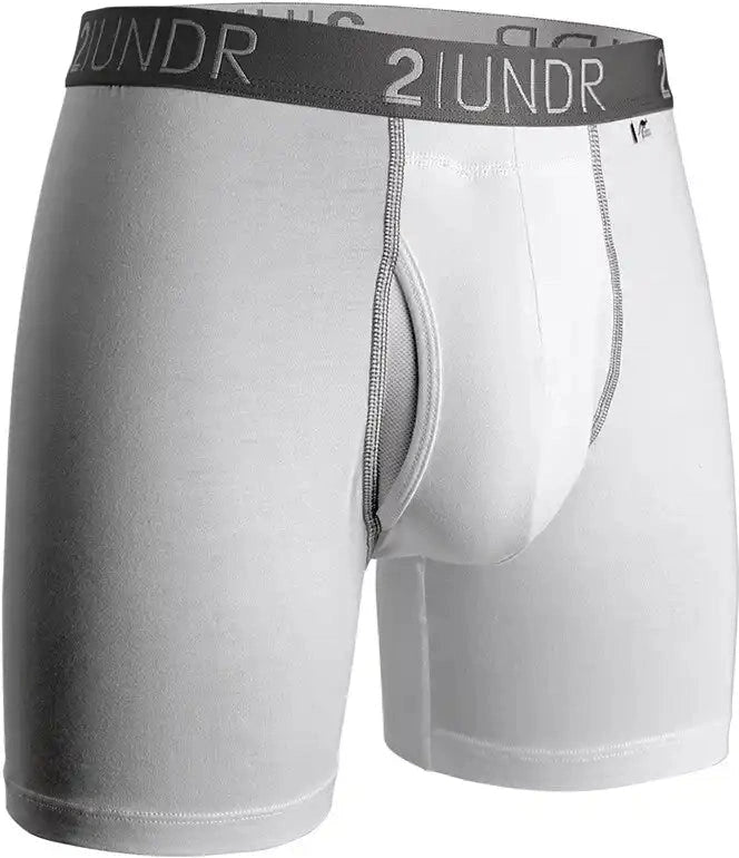 2undr Swing Shift Boxer Brief White Gray