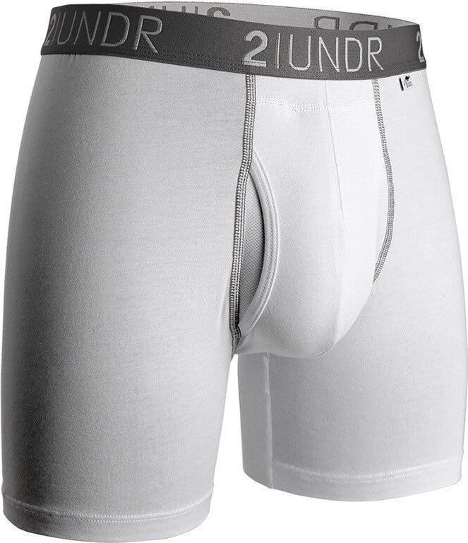 2undr Swing Shift Boxer Brief (white/grey) - White Gray